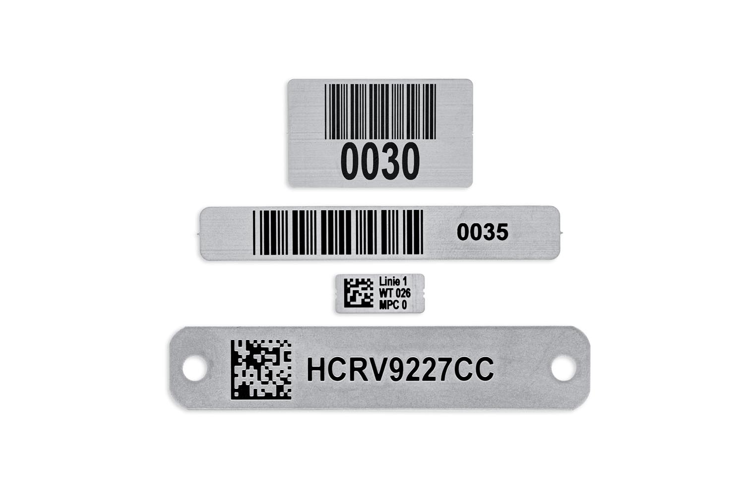inotec Barcode Label Etched Label Etikett aus Stahl Bild von inotec etched label Etiketten aus Stahl